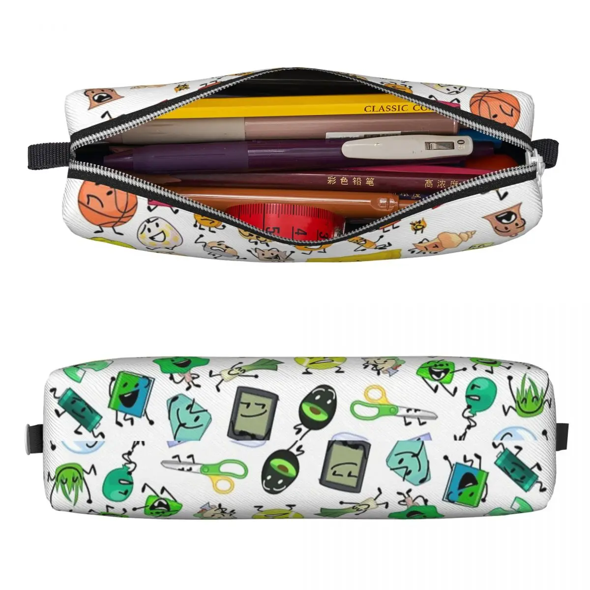 BFDI Inanimate Insanity Cartoon Pencil Case Lovely Battle for Dream Island Pen Box Bag Girls Boys Office Zipper Pencil Pouch