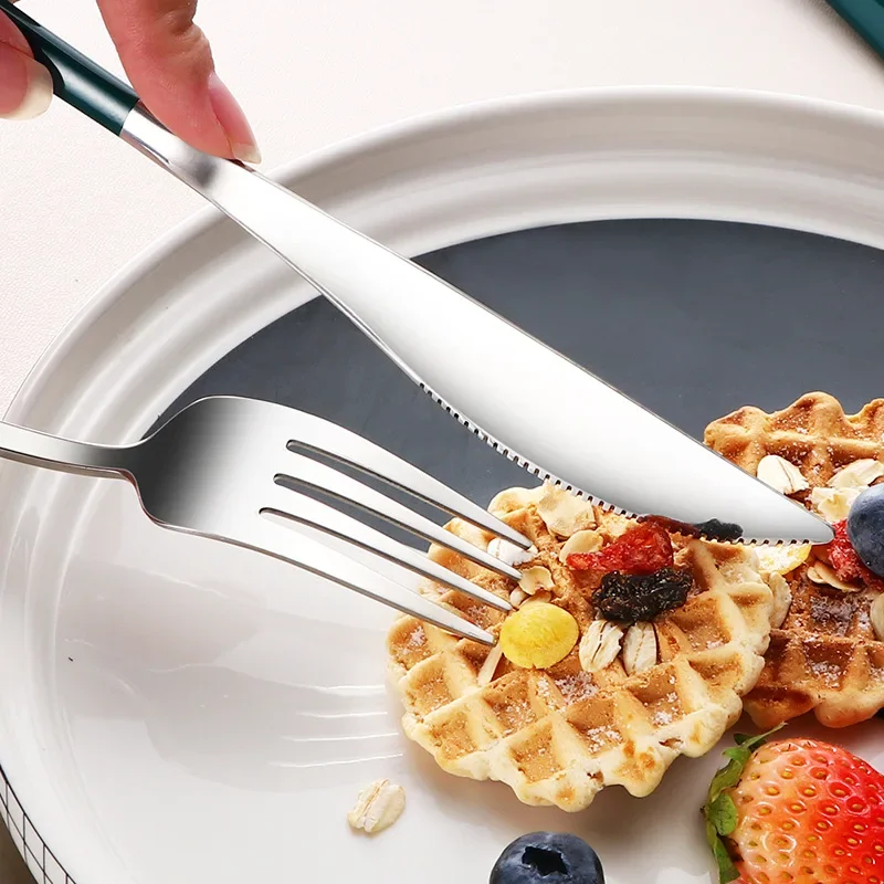 Cutlery Set Stainless Steel Tableware Portable Dinner Knife Fork Spoon Chopsticks Four-piece Suit with Box Travel Flatware Gift For picnic cutlery set western style cutlery set picnic tableware camping cutlery set stainless steel cutlery set cutlery set