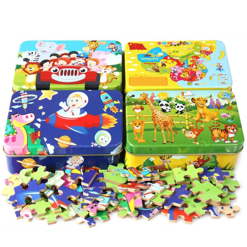 Quebra-cabeça 360 elementos azul trator presentes hobbies bebê crianças  aniversário brinquedos para crianças puzzles jogos e - AliExpress