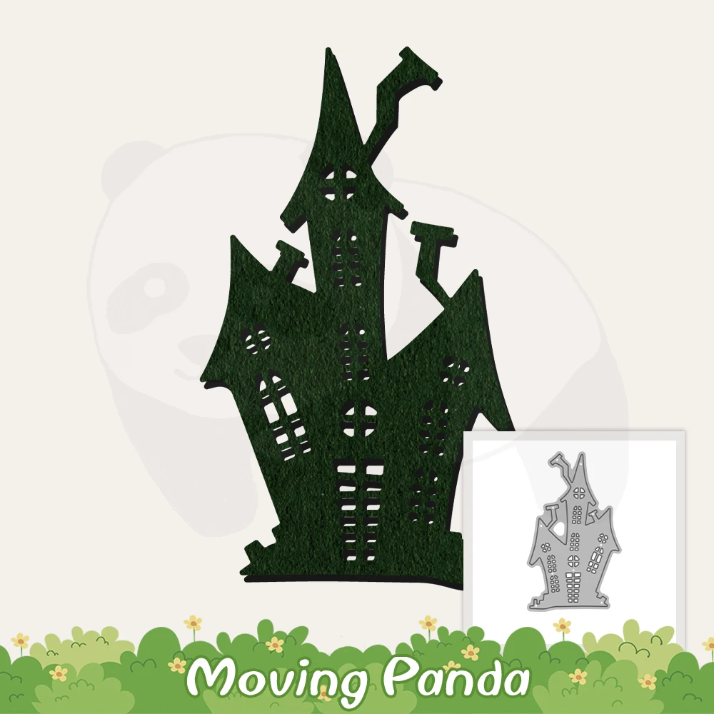 

2023 New Halloween Gothic Castle Cutting Dies DIY Scrapbooking Supplies Metal Cut Dies Knife Mold For Cards Albums Crafts Decor