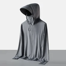  Summer UPF 50+ UV Proof Men Skin Coats Hooded Sun Protection Breathable Cool Thin Windbreaker Male Plus Size Casual Jackets 5XL 