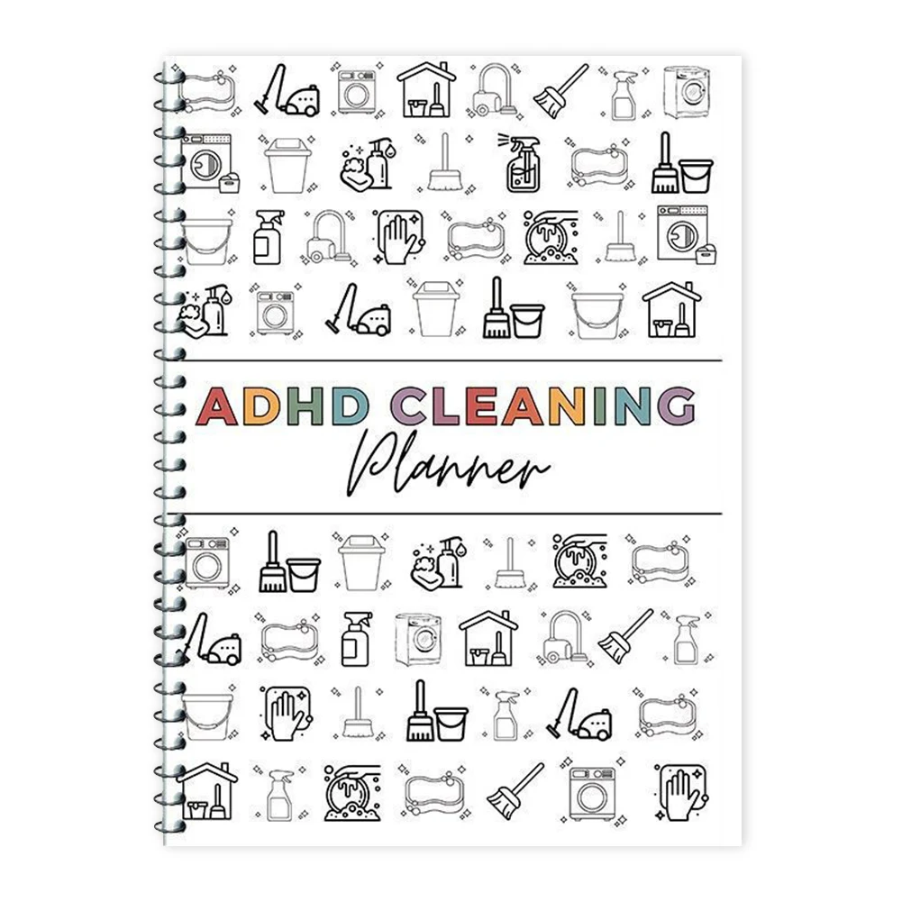 청소 계획 일정 ADHD 청소 플래너 가정 및 가족 청소 작업을 위한 청소 일정 및 체크리스트 정리 도구