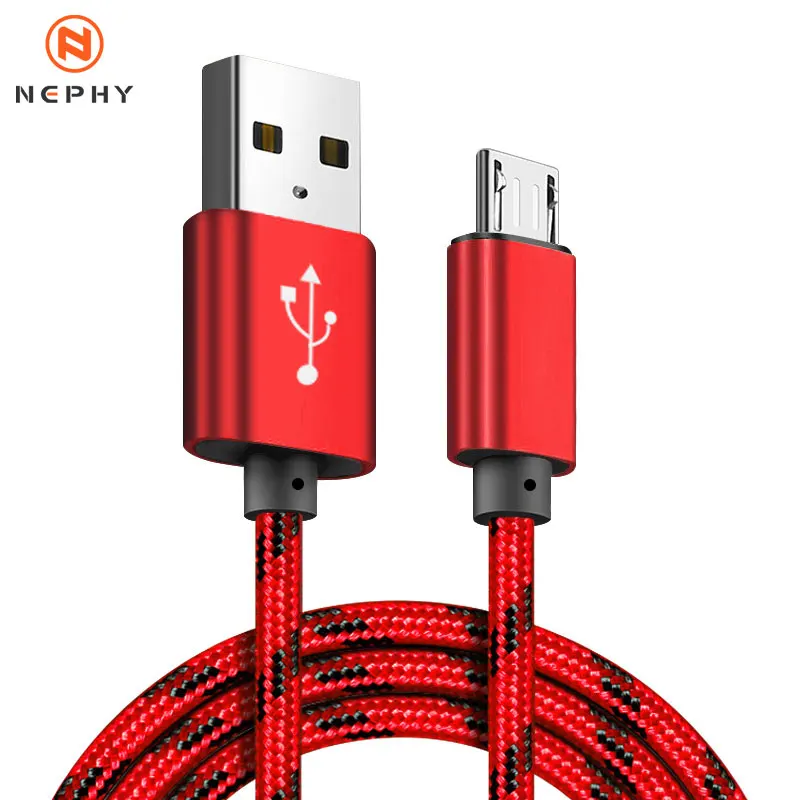 Premium Nylon Braided Micro USB Data Sync Charger Cable - Multiple Lengths Available