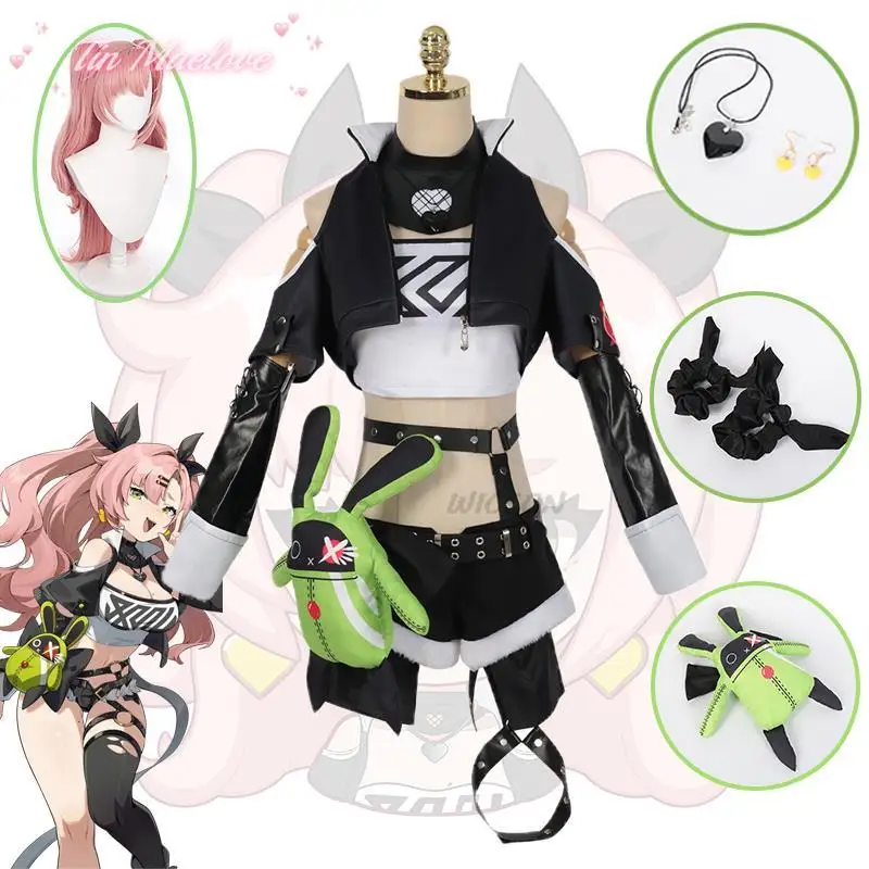 

Game Zenless Zone Zero Nicole Demara Cosplay Costume Halloween Cute Girl Women New Year Party Cosplay Shorts Sexy Suit Wig
