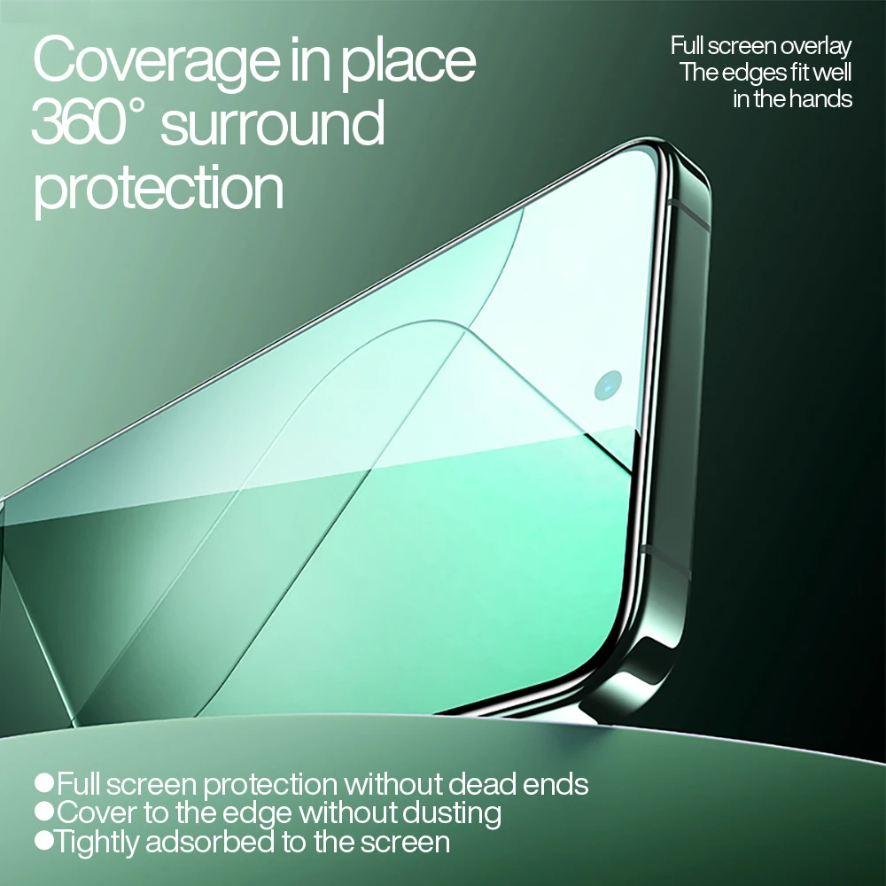 Premium Screen Protector, Dust-Free Tempered Glass Film, 1/2PCS