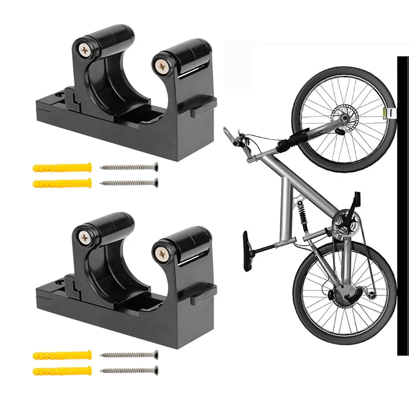 Bicycle Wall Mount Stand Parking Hook Tire Clamp Garage Organizer Wall Mount Clip Buckle Road MTB Bike Hanger Support Bracket Rack Storage