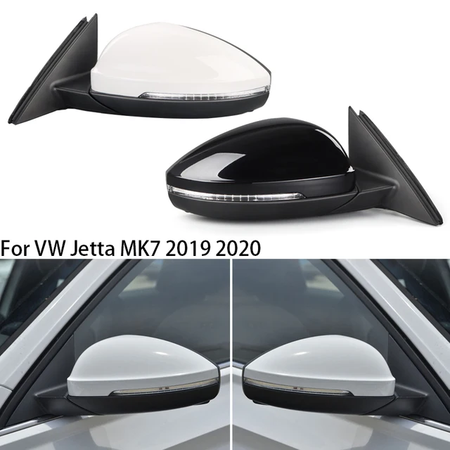 Door Mirror A-Premium Driver Side Power - Compatible With Volkswagen Jetta 2005-2010 - Heated Manual Folding Gray Outside Rear View Mirror Rear View Mirror Accessories