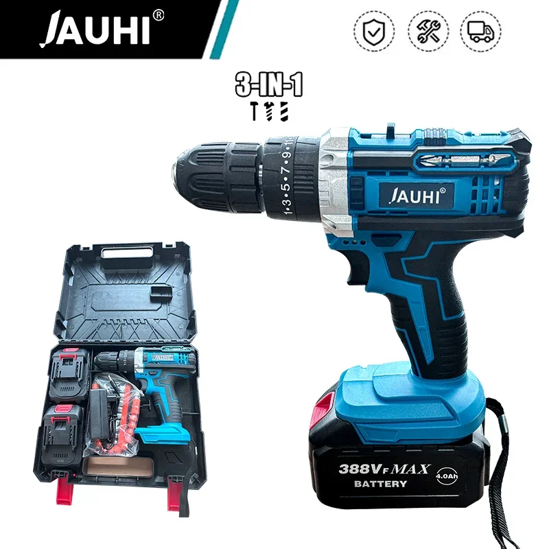 

JAUHI 21V Mini Cordless Drill Electric Screwdriver 20+3 Torque Settings Two-Gear Speed For Makita DC Lithium-Ion Battery