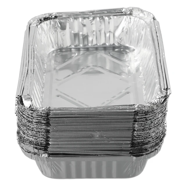 30PCS BBQ Aluminum Foil Grease Drip Pans Air Fryer Non-Stick Steaming Basket Recyclable Grill Catch Tray Kitchen Tool - Image 5