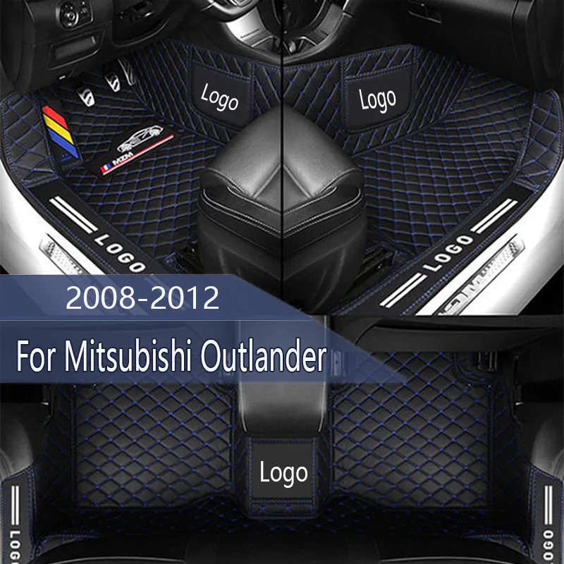 

Автомобильные коврики на заказ для Mitsubishi Outlander 2008-2012 года, интерьер из искусственной кожи 100%, подходит для деталей, автомобильные аксессуары
