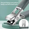 Professional Stainless Steel Nail Clippers Set for Thick Nails Anti-Splash Sharp Trimmer Nail Pedicure Manicure Tools for Men 2