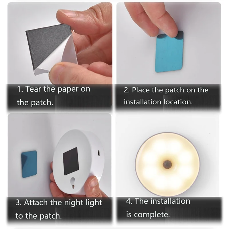 LED Night Light Motion Sensor Light USB Rechargeable Kitchen Bedroom Magnetic Base Wall Stairs Lighting Night Lamp led night light