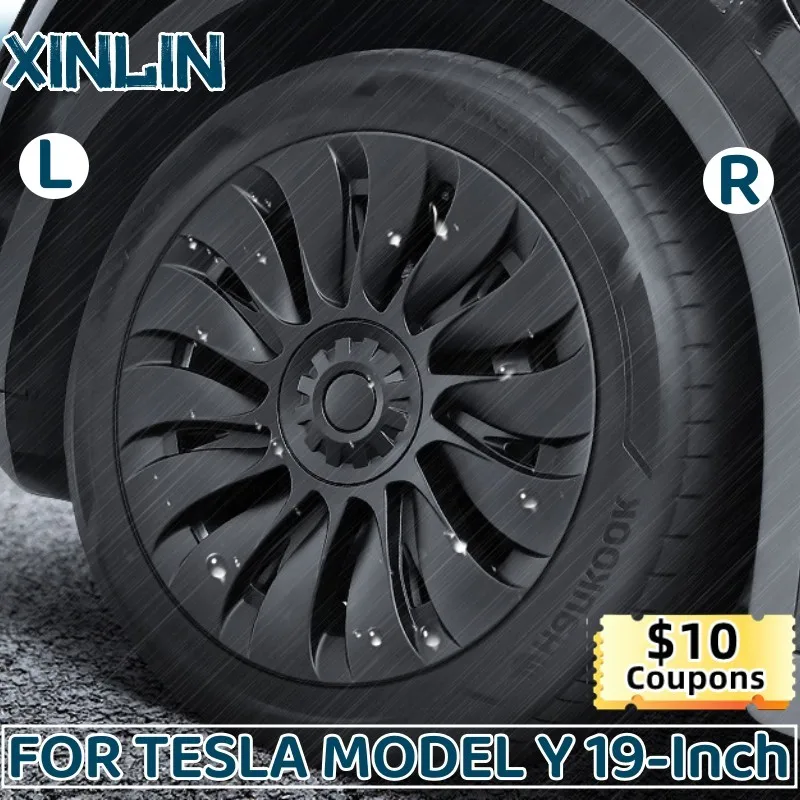 4PCS 19-Inch HubCap For Tesla Model Y-Automobile Performance Wheel Cap Replacement Hub Cap Full Rim Cover Accessories