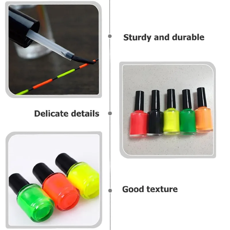 Fishing Float Paint Fluorescent Liquid Repair DIY Indicator Paint Fishing Gear Repair Quick Drying Tool