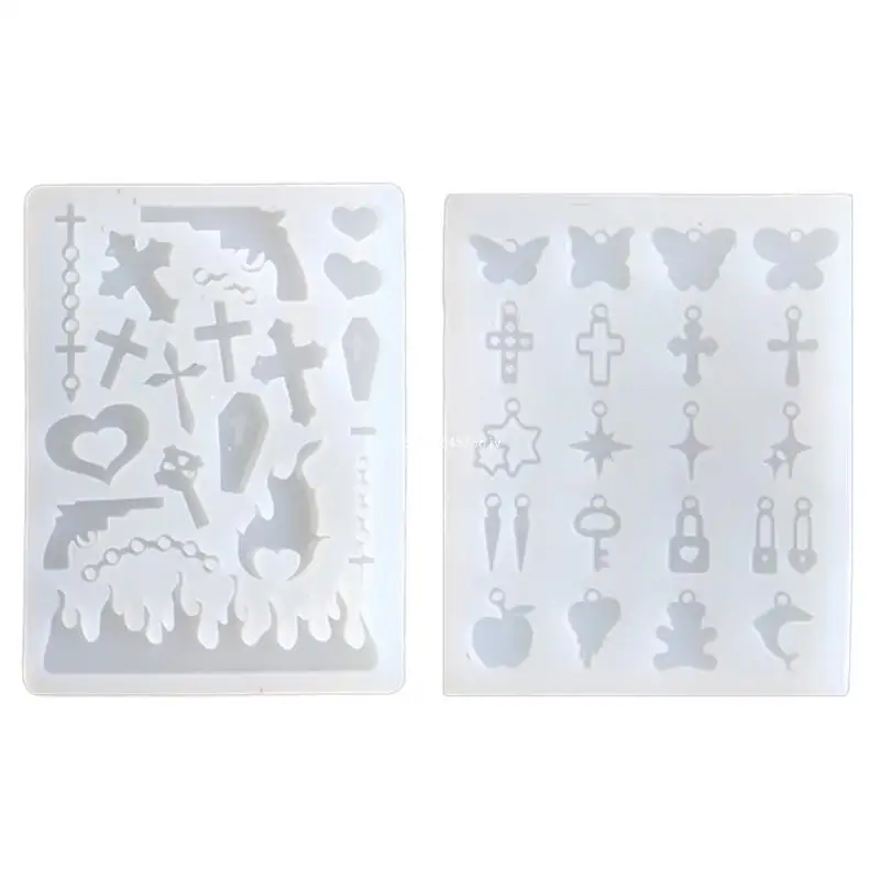 

Crossed Parts Silicone Mold Resin Shaking Cup Mold for Pendant Jewelry Dropship
