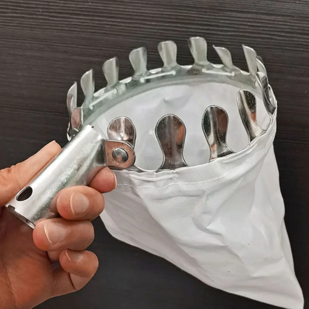 고지대 과수원용 금속 과일 따기, 사과 복숭아, 높은 나무, 쉬운 과일 따기 도구, 휴대용 과일 수집 파우치