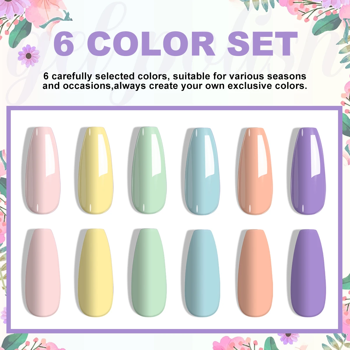 라이메걸 네일 젤 폴리쉬 세트, 매니큐어 고광택 세미 퍼머넌트 쏙 오프 에나멜 키트, 네일 아트 살롱용 컬러풀 네일 젤