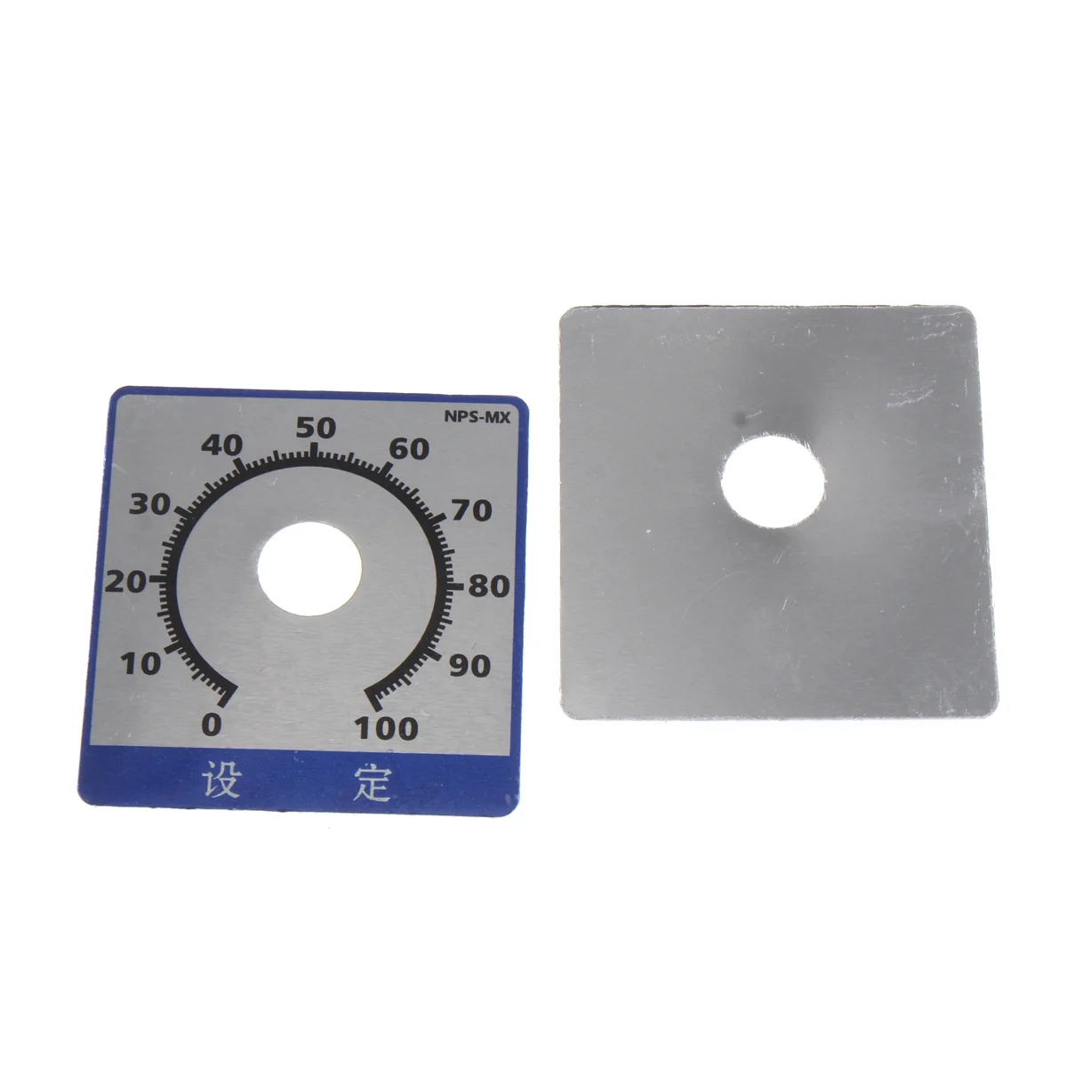 5/2PCS Dual Color Potentiometer 0-100 digital dial dial plate Aluminum label A03 knob cap WTH118 RV24 WX050