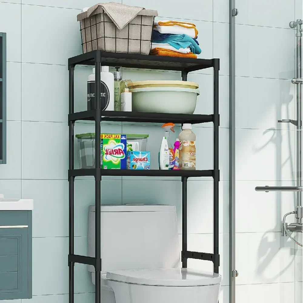 Over The Toilet Storage Rack Multilayer Perforation-Free Washing Machine Shelf Multi-Functional Toilet Simple Storage Cabinet