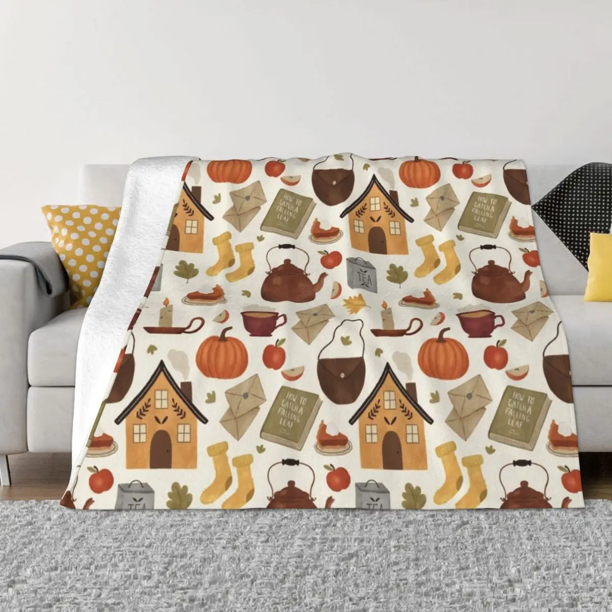 

Autumn Cottage Days Throw Blanket sofa bed Travel Blanket fluffy blanket