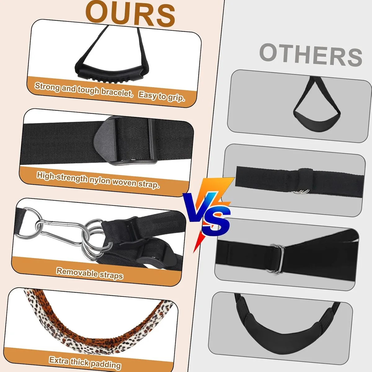 Exotic Suspend Mat New Door Sex Swing Leopard Cushion Condole Belt Sex Swings For Couples BDSM Women's Sext Toy Adult Toys 18+