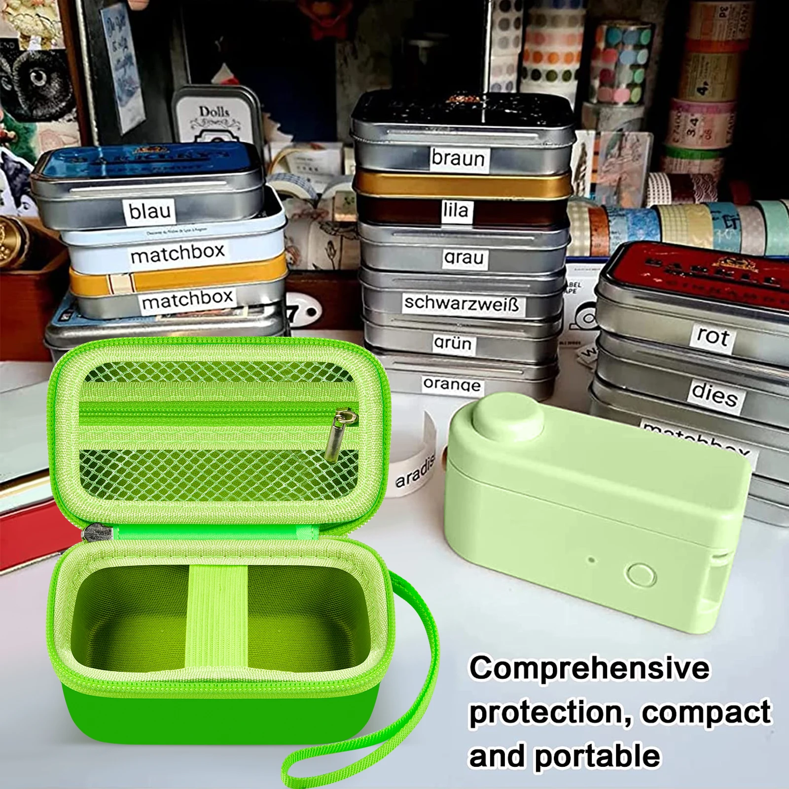 Label Makers Case Compatible with MakeID Label Maker Machine and Taps Mini Sticker Maker Labeling Printer Storage Organizer label maker bag