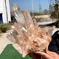Natural Transparent White Quartz Crystal Cluster Specimen Healing 1