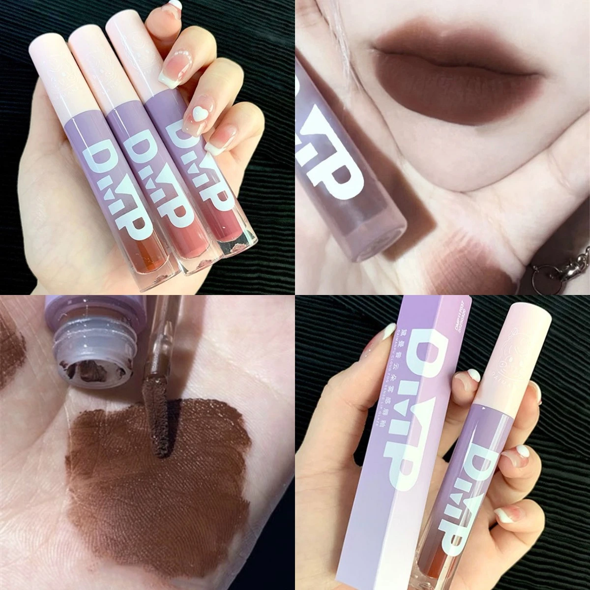 Sexy Matte Punk Dark Brown Lipsticks Waterproof Lip Gloss Long Lasting