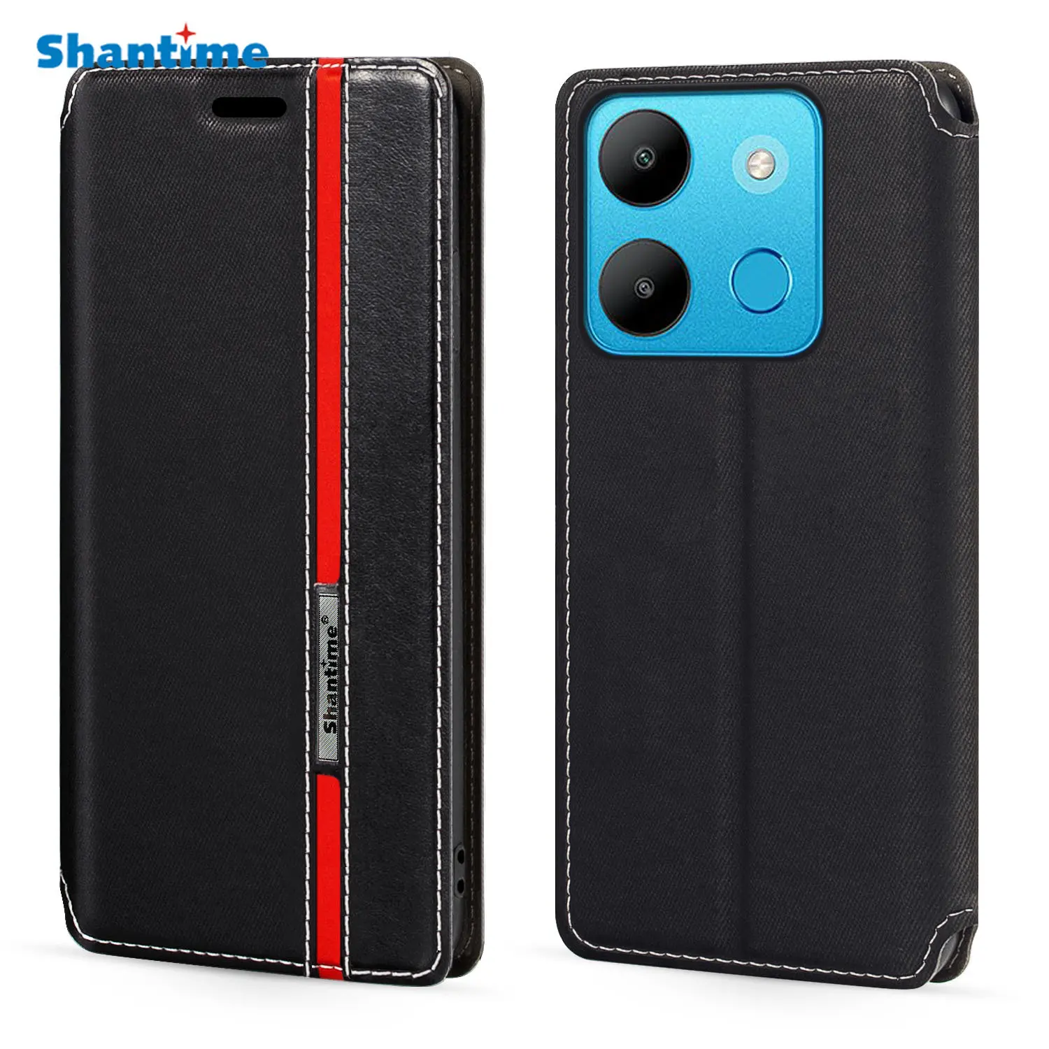 

For Infinix Smart 7 X6515 Case Fashion Multicolor Magnetic Closure Leather Flip Case Cover with Card Holder 6.6 inches