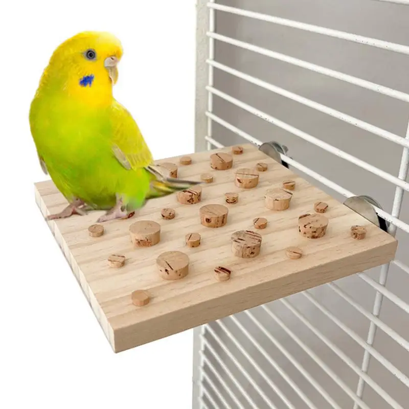 

Parrot Bird Wood Perch Stand Platform Rack Toy Bird Branch Perches Stand Cockatiel Jumping Board Grinding Paw toy birds supplies