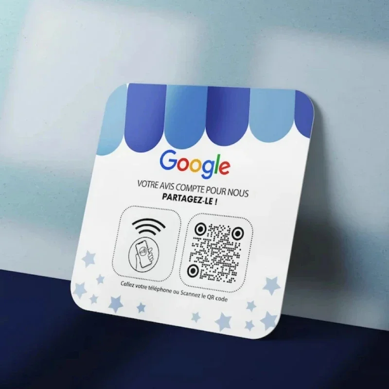 맞춤형 구글 리뷰 사인 아크릴 소셜 미디어 QR 코드 플레이트 NFC 원터치 비접촉 스캔 QR 코드로 비즈니스 리뷰 증가