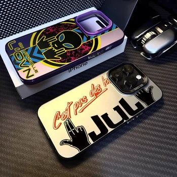 Coque de téléphone Rappeur JuL C’est Pas Des Lol, étui rigide mat pour Apple iPhone 16 15 14 Plus 13 12 11 iPhone16 Pro Max X Xs XR 8 7