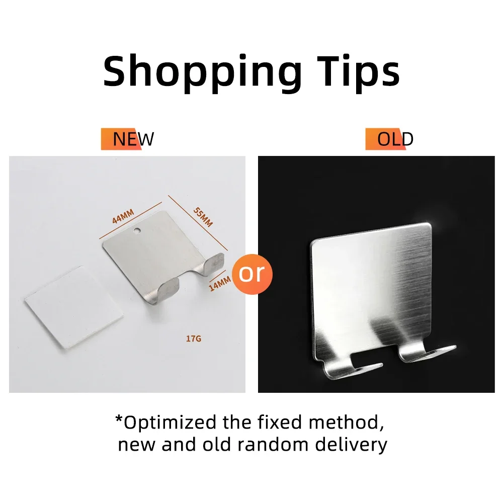 2Pcs Stainless Steel Razor Holder Shaving Stand - Bathroom Shaver Storage Rack Hook Organizer for Bathroom Accessories