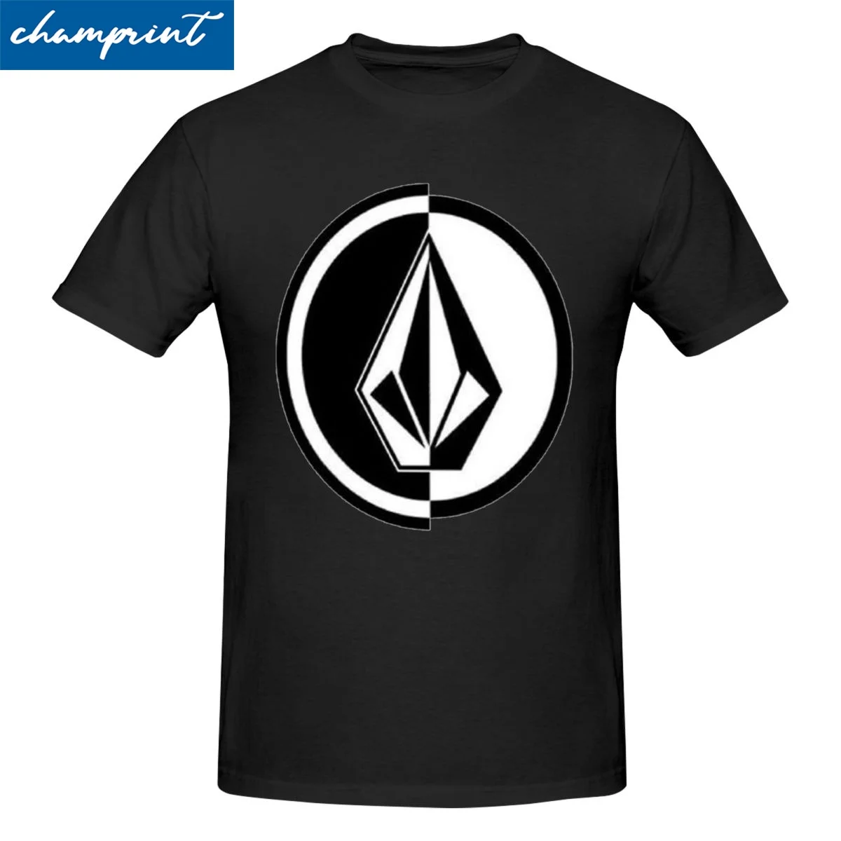 

Полубриллиантовые футболки Volcom для мужчин и женщин, забавные хлопковые футболки с круглым вырезом, женская одежда в подарок на день рождения