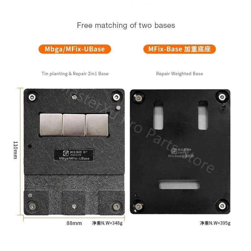 

Amaoe Easy Repair MBGA MFix Fixture for iPhone 13 14 Pr PM Mini Motherboard Middle Layer Tin Planting Platform Fixing PCB Holder