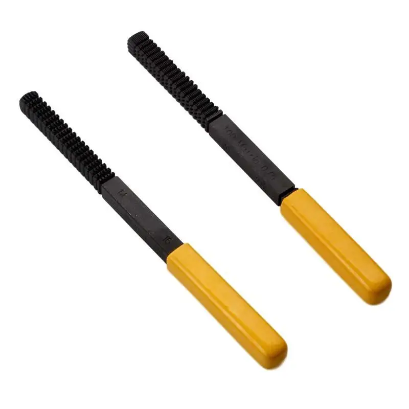 스레드 수리 파일 미터법 스레드 복원 수리 파일 손상된 스레드 청소 0.75-3mm 피치 금속 하드웨어 DIY 수공구