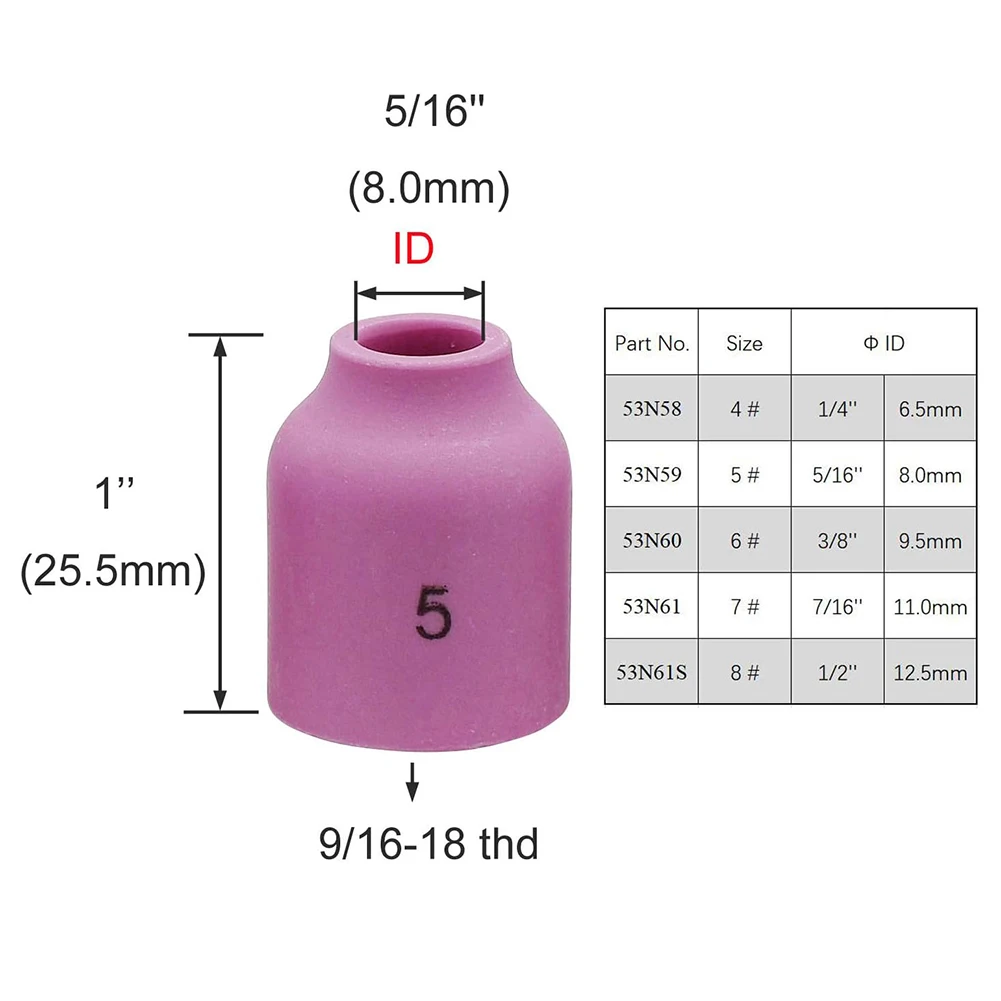 

Ceramic Cup Alumina Nozzle Accessories Car Easy Installation Replacement Spare Welding Torch For SR WP- 9/20/25 TIG
