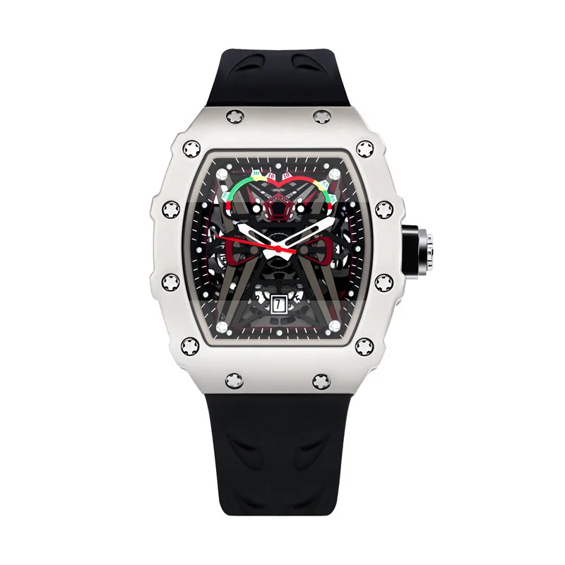 

Quartz Watches For Men's Silicone Strap Creative Personalized Fashionable And Exquisite Men's Quartz Watches