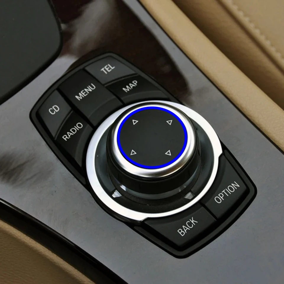 thumbnail image 2 of Silvery Car CIC IDrive Multi-Media Knob Menu Button Cover For BMW 1 3 5 X1 X5 X6 Series E87 E90 E91 E92 E60 E84 E70 E71 E72 2 of 13