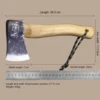 WPKOPYA  Japan imported 440c steel hand forging quenching high hardness tactical axe, forest logging axe, outdoor tool axe 6