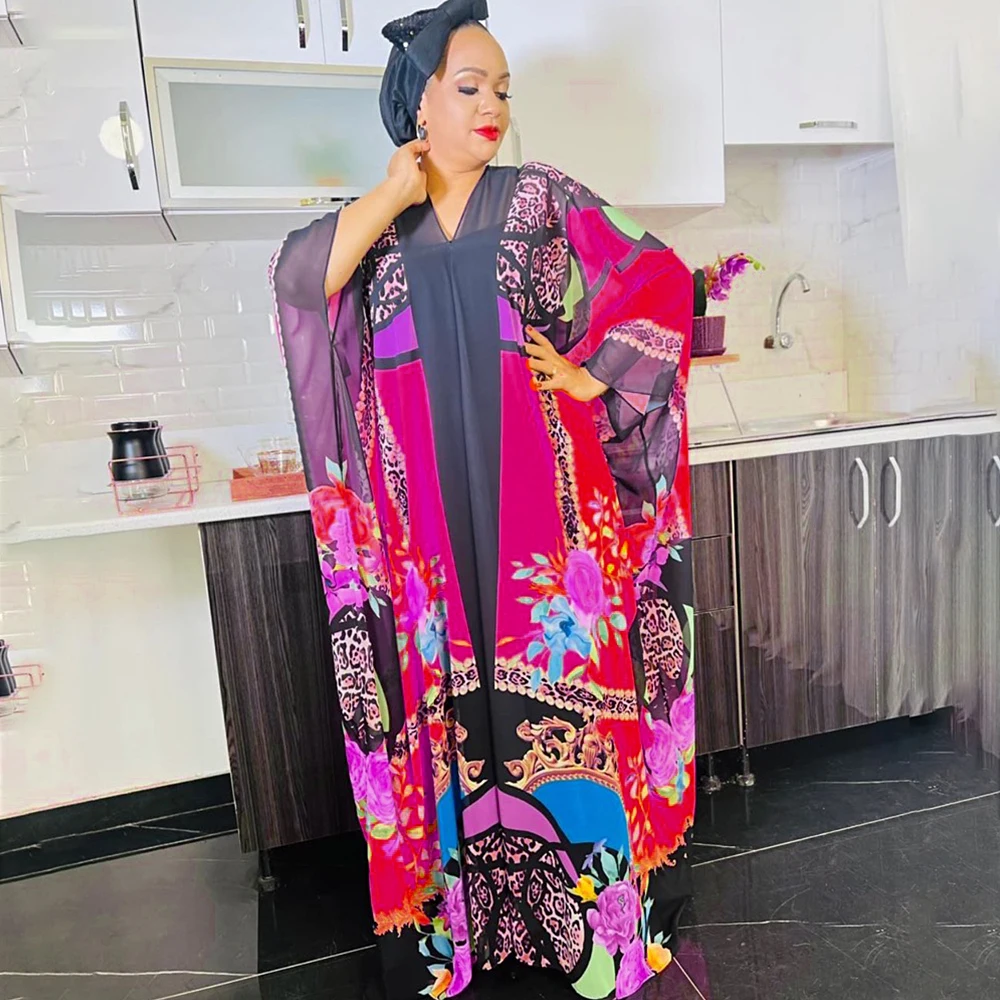 

ICCLEK Nigerian Men Traditional Outfit Dress Summer 2023 Women African Clothes For Women Abaya Dubai Clothing Free Size
