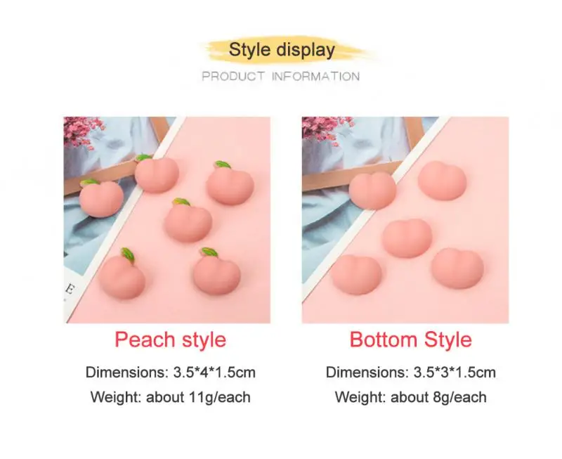 New Squeeze Funny Toy  Anti-stress Mini Peach Stress Relief Squeeze  Gag Novelty Children Kids TPR Soft Rubber Vent Cute Toys squeeze toy eyes pop out