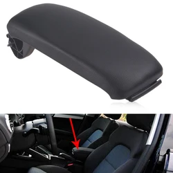 Premium Black Leather Armrest Lid for Center Console Storage Box (Genuine leather)