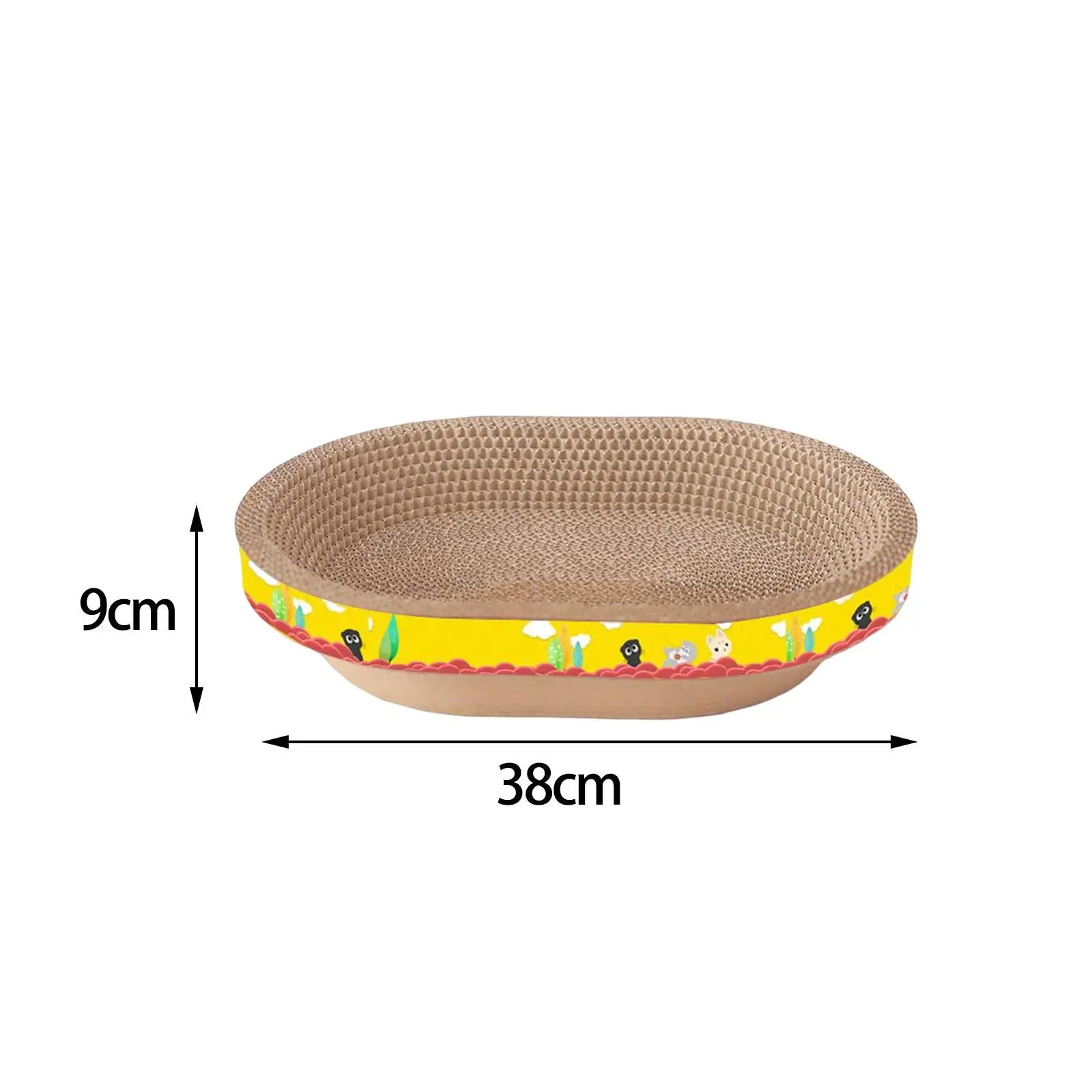 Pet Cat Scratcher Oval Corrugated Cat Scratch Kitty Recycle Board Cat Scratcher Pad Nest Pet Cat Scratcher Oval Corrugated Cat Scratch Kitty Recycle Board Cat Scratcher Pad Nest