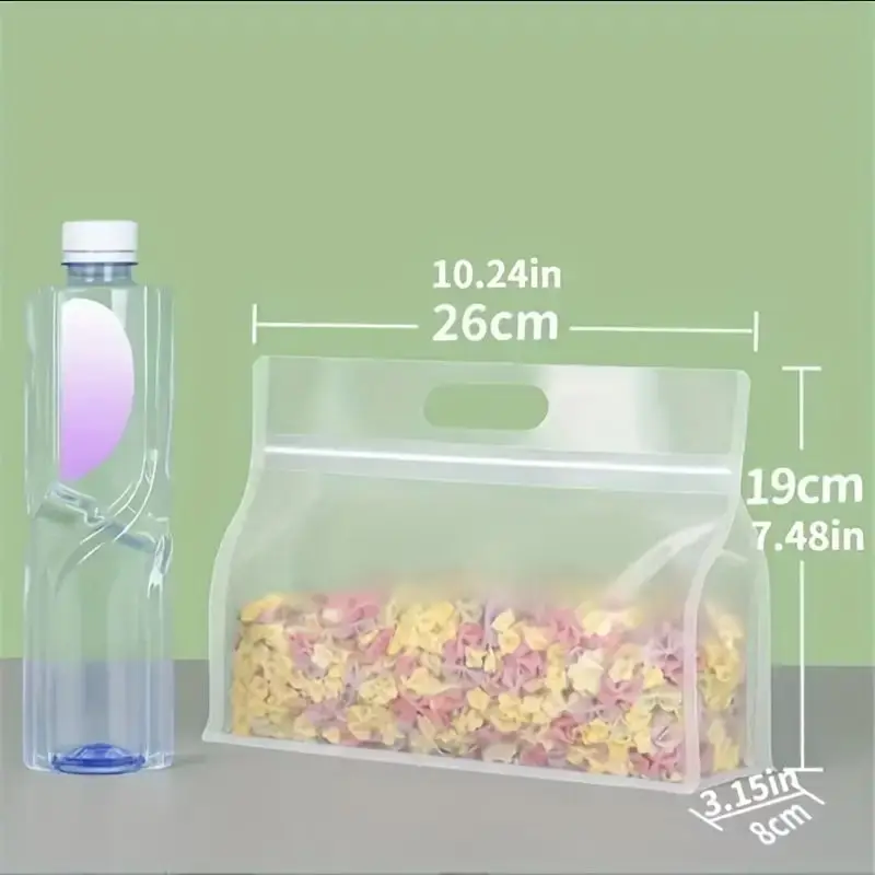 Food Storage Bags 5pcs Reusable Leakproof For Nut Grain Vegetable Fruit And Snack Kitchen Organizer Storage Containers food storage bags