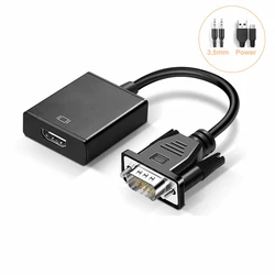 1080P HDTV Video Converter with Audio and Video Cable (Black)