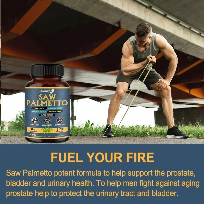Saw Palmetto Men's Prostate Support Supplement-Strong Saw Palmetto for DHT, Urinary and Prostate Health