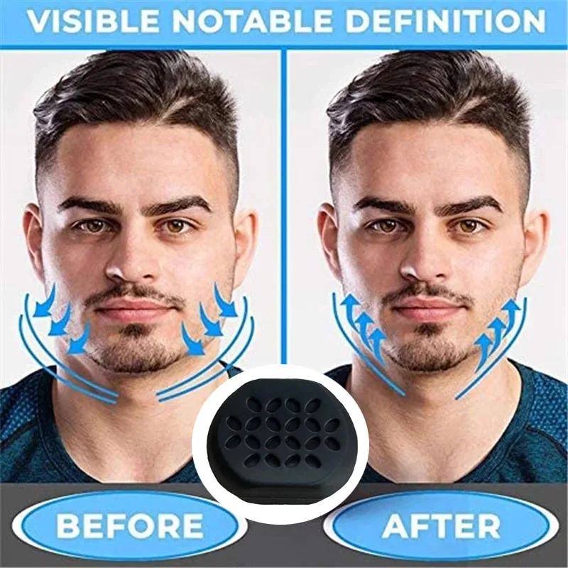 Silicone Jaw Exerciser Ball Men Wonem Jawline Facial Exerciser Face Muscle Trainer Jaw Toner Chin Workout Fitness Equipment