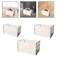 Folded Laundry Basket Clothes Hamper for Apartment Living Room Home Use 2
