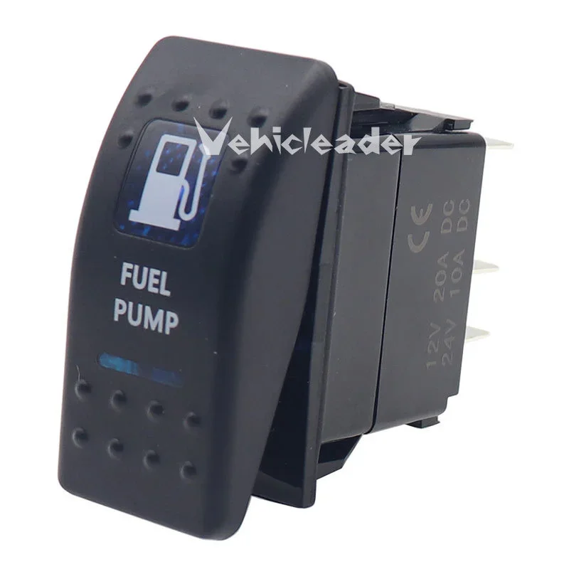 Waterproof Dual Blue LED Rocker Switch for Vehicle and Marine Use